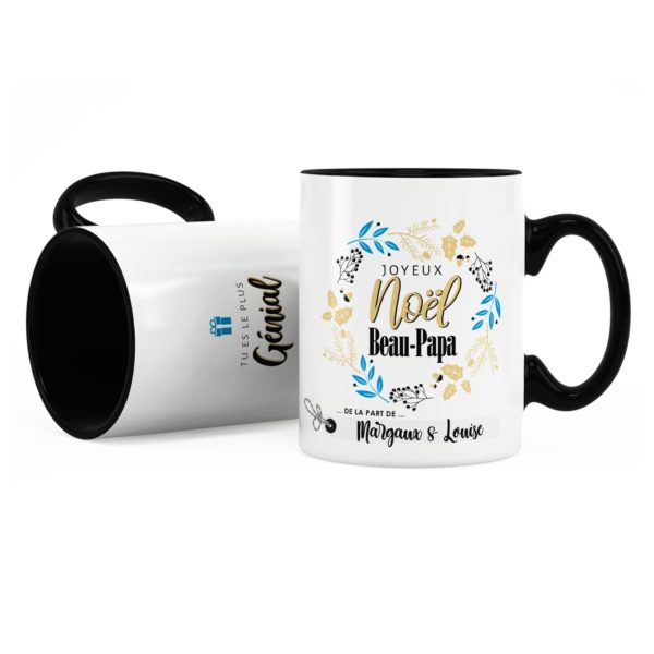 Cadeau noël beau-père | Idée cadeau mug joyeux noël prénom