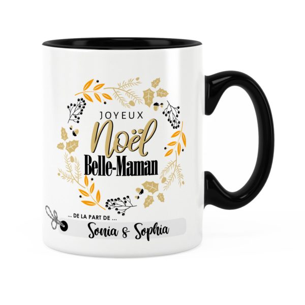 Cadeau noël belle-mère | Idée cadeau mug joyeux noël prénom