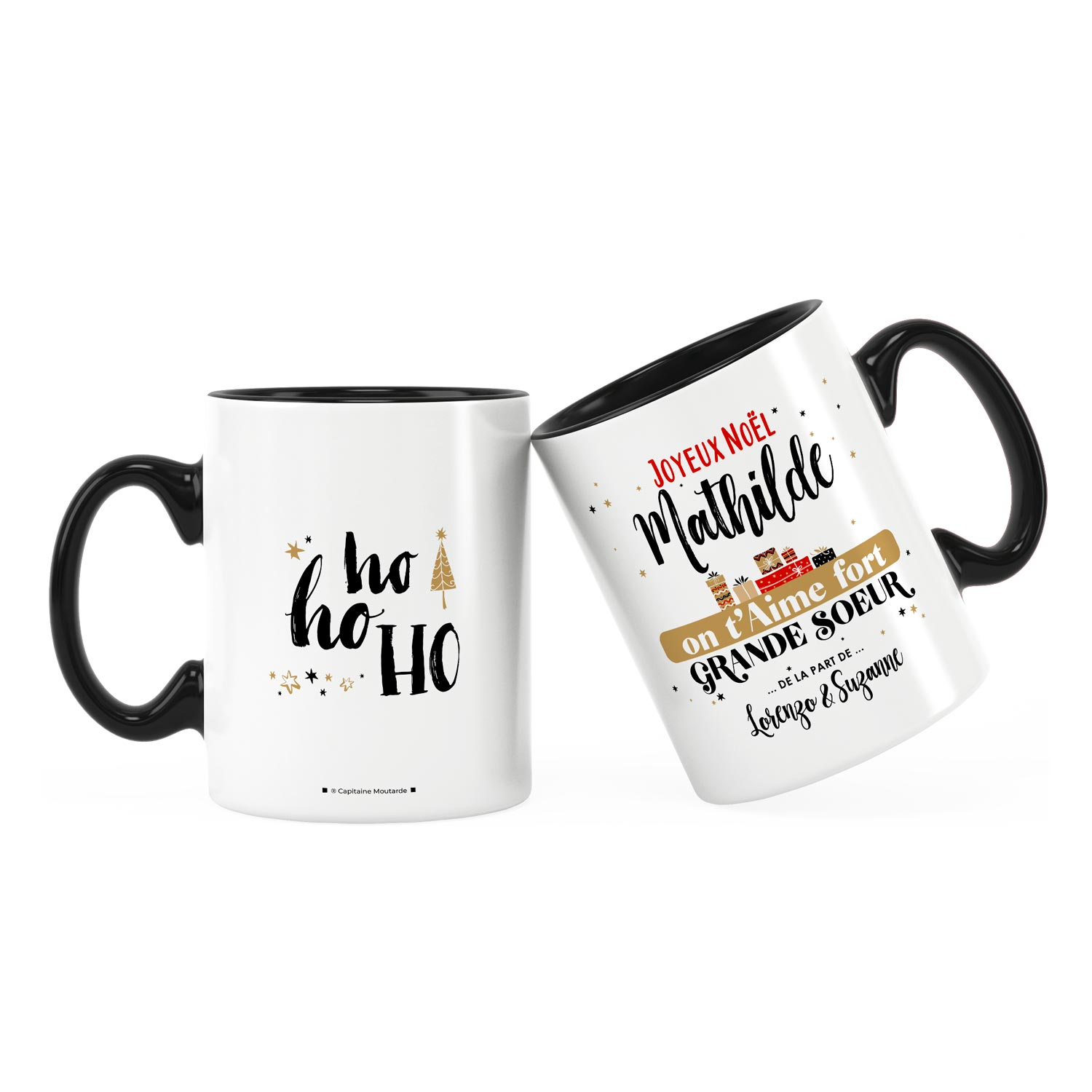 Cadeau noël pour sœur. Mug personnalisé grande sœur on t'aime