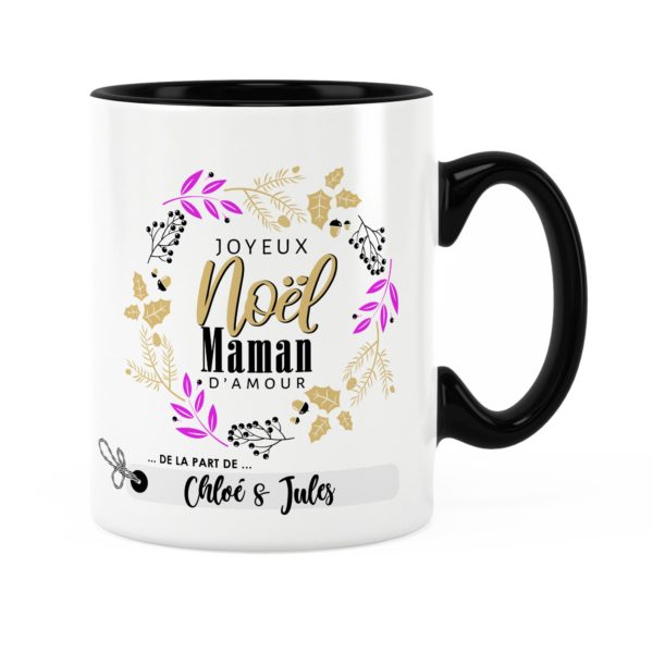 Cadeau noël maman | Idée cadeau mug joyeux noël prénom