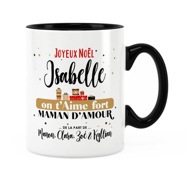 Cadeau noël maman | Idée cadeau mug noël maman on t'aime