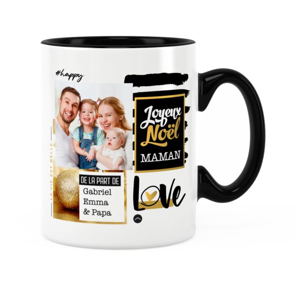 Cadeau maman pour noël | Idée cadeau mug prénom et photo