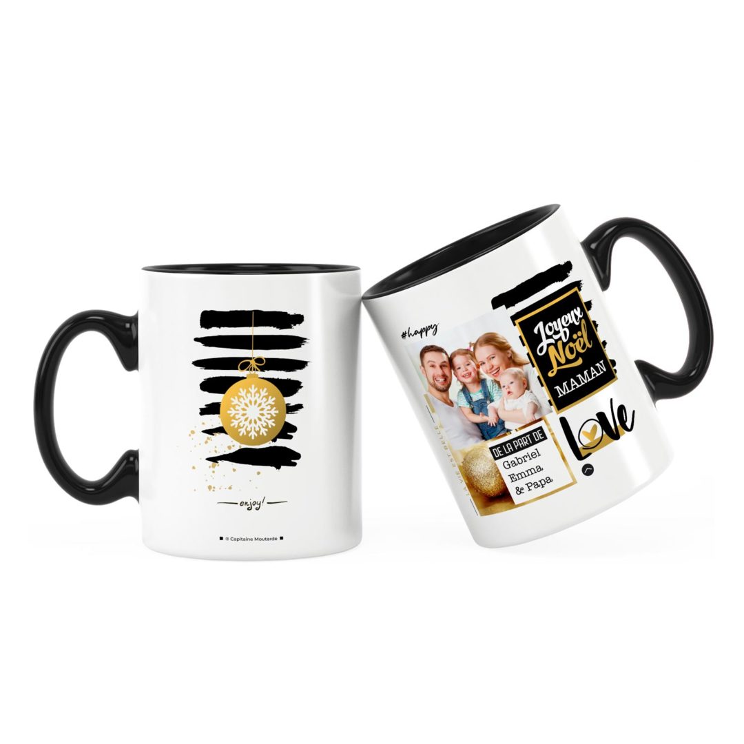 Cadeau maman pour noël Idée cadeau mug prénom et photo