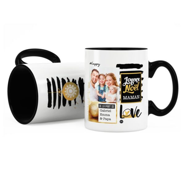 Cadeau maman pour noël | Idée cadeau mug prénom et photo