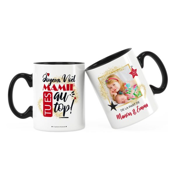 Cadeau mamie pour noël | Idée cadeau mug mamie au top