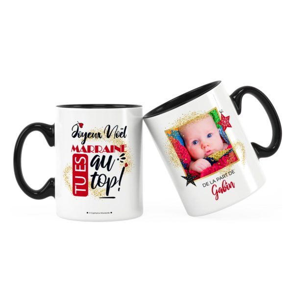 Cadeau marraine pour noël | Idée cadeau mug marraine au top