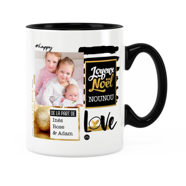 Cadeau nounou pour noël | Idée cadeau mug prénom et photo