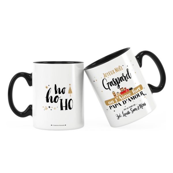 Cadeau noël papa | Idée cadeau mug on t'aime avec prénom