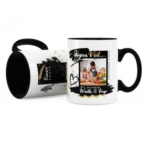 Cadeau papa pour noël | Idée cadeau mug photo et prénom