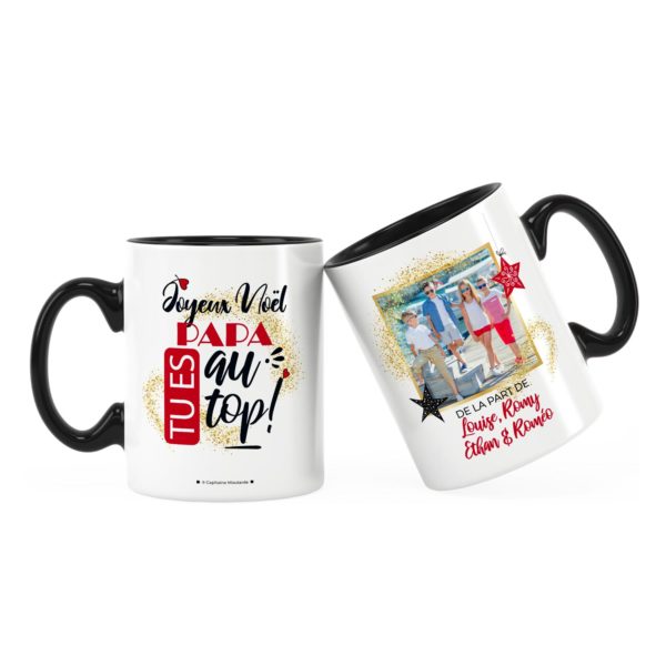 Cadeau papa pour noël | Idée cadeau mug noël papa au top