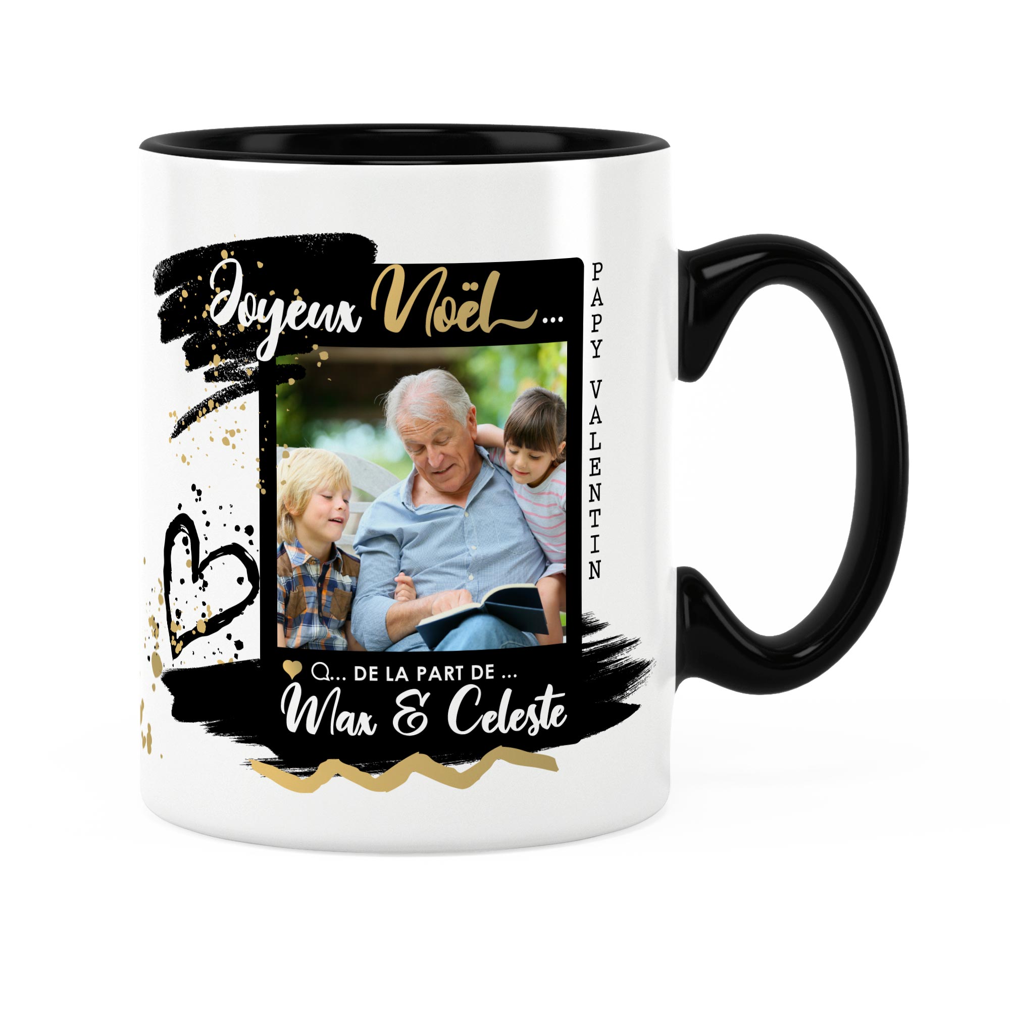 Cadeau papy pour noël  Idée cadeau mug photo et prénom