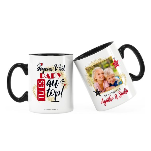 Cadeau papy pour noël | Idée cadeau mug noël papy au top