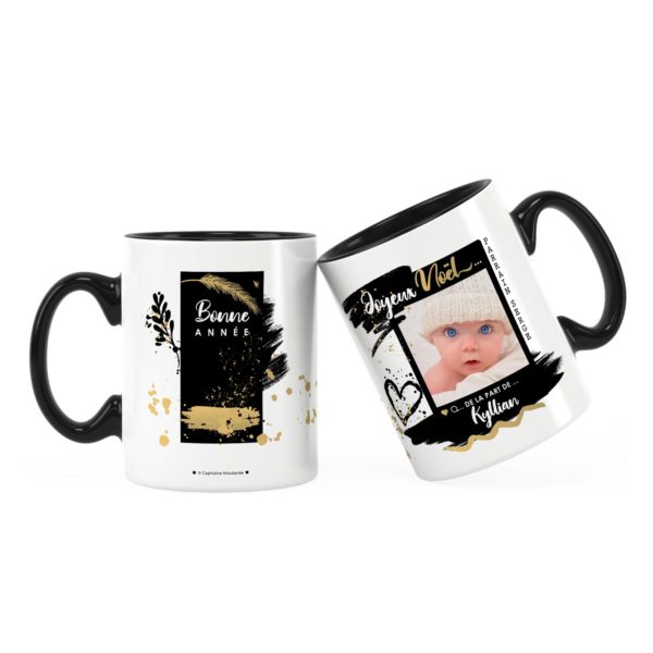 Cadeau parrain pour noël | Idée cadeau mug photo et prénom