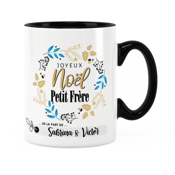 Cadeau noël petit-frère | Idée cadeau mug joyeux noël prénom