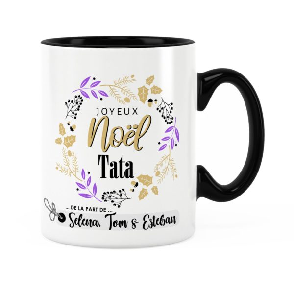 Cadeau noël tata | Idée cadeau mug tata joyeux noël prénom