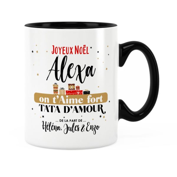 Cadeau noël tata | Idée cadeau mug on t'aime avec prénom