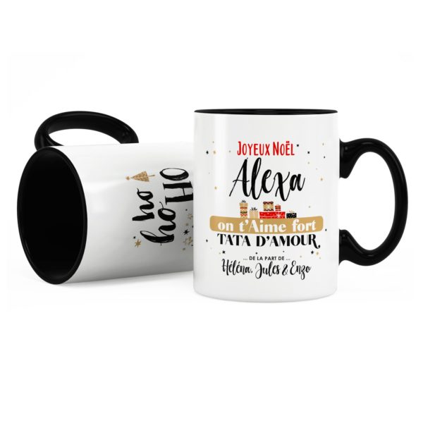 Cadeau noël tata | Idée cadeau mug on t'aime avec prénom