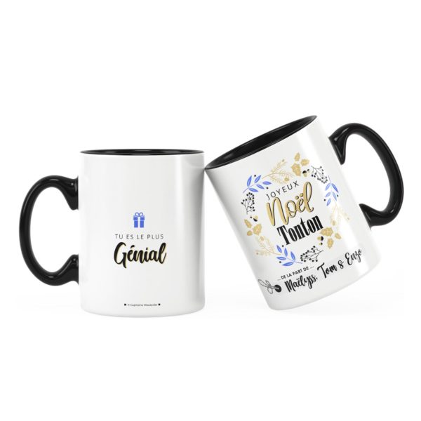 Cadeau noël tonton | Idée cadeau mug joyeux noël avec prénom