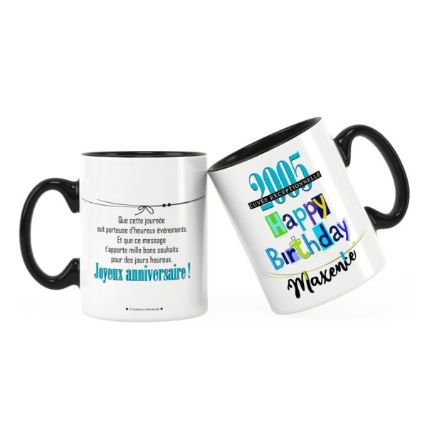 Cadeau anniversaire | Idée cadeau mug anniversaire garçon