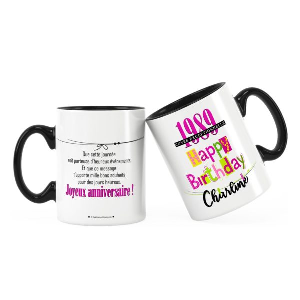 Cadeau anniversaire | Idée cadeau de mug anniversaire fille