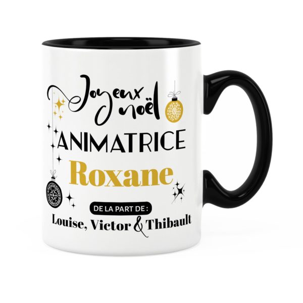 Cadeau noël animatrice | Idée cadeau mug noël avec prénom