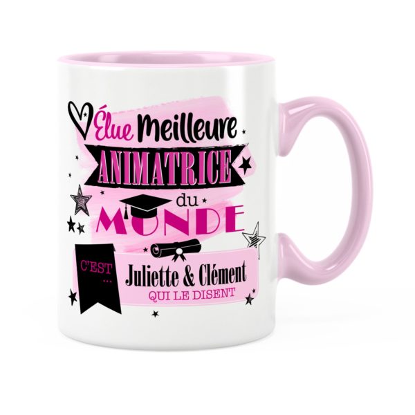 Cadeau animatrice | Idée cadeau mug élue meilleure animatrice