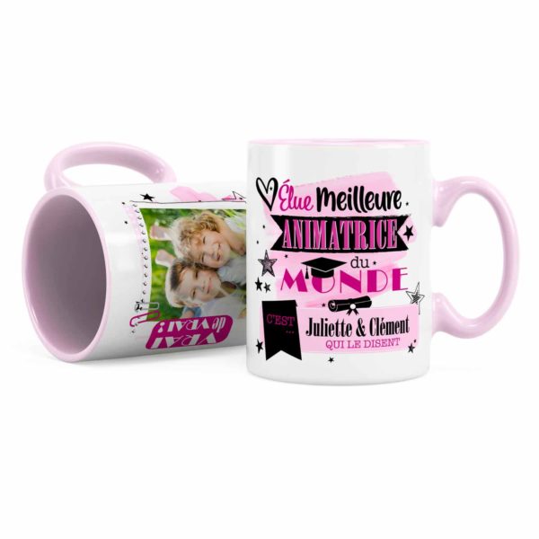 Cadeau animatrice | Idée cadeau mug élue meilleure animatrice