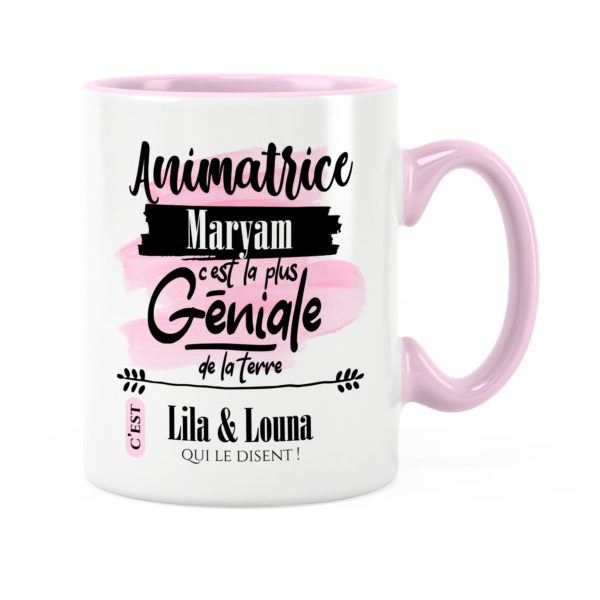 Cadeau animatrice I Mug personnalisé avec prénom animatrice parfaite