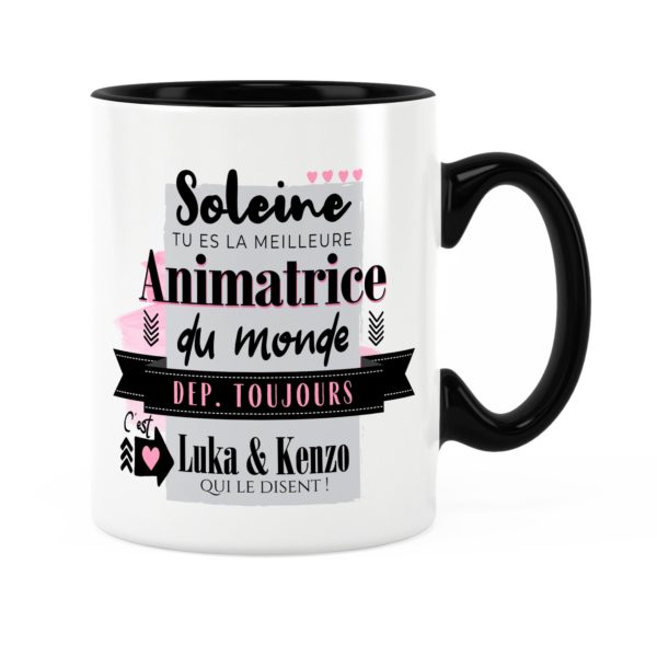 Cadeau animatrice | Idée cadeau de mug meilleure animatrice