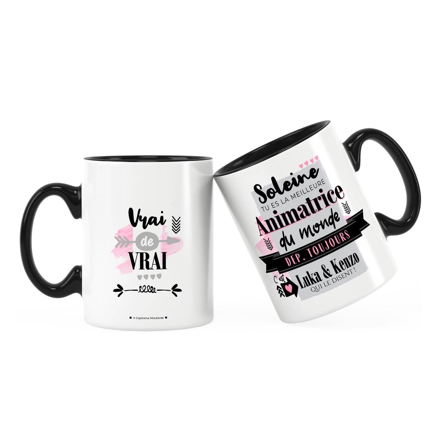 Cadeau animateur  Idée cadeau mug prénom animateur en or