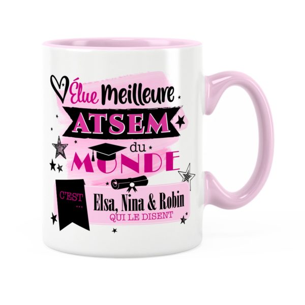 Cadeau atsem | Idée cadeau mug élue meilleure atsem du monde