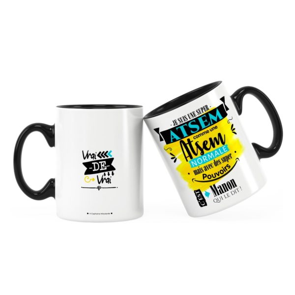 Cadeau pour atsem | Idée cadeau mug prénom super atsem