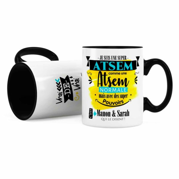 Cadeau pour atsem | Idée cadeau mug prénom super atsem