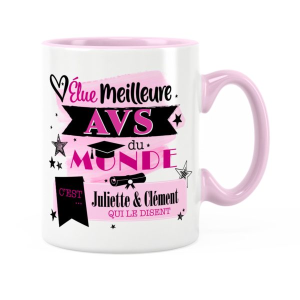 Cadeau avs | Idée cadeau mug élue meilleure avs du monde