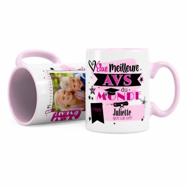 Cadeau avs | Idée cadeau mug élue meilleure avs du monde