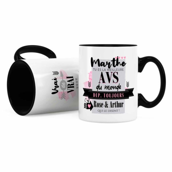 Cadeau pour avs | Idée cadeau mug prénom meilleure avs