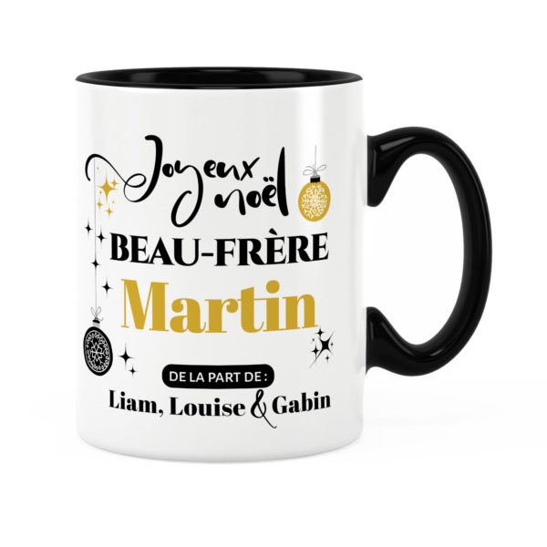 Cadeau beau-frère | Idée cadeau mug de noël avec prénom