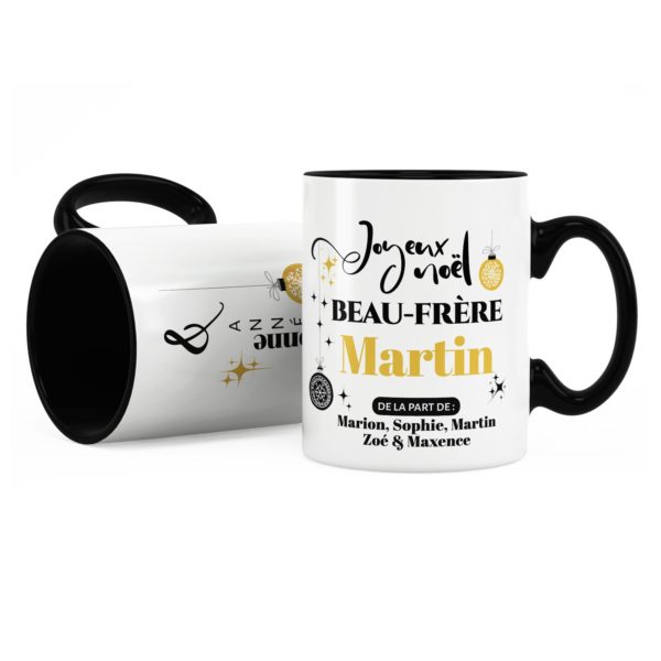 Cadeau beau-frère | Idée cadeau mug de noël avec prénom