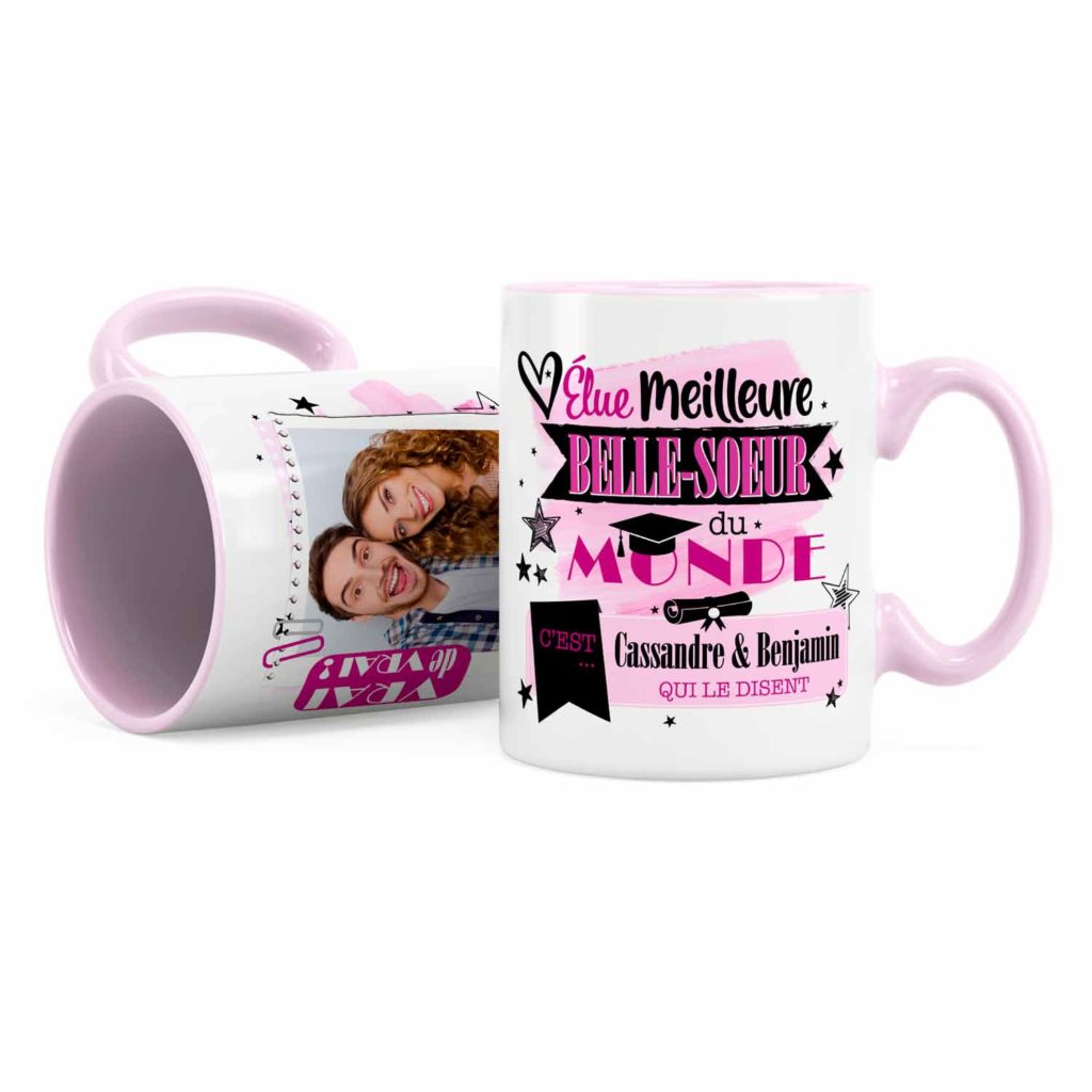 Cadeau bellesoeur Idée cadeau mug bellesoeur avec prénom