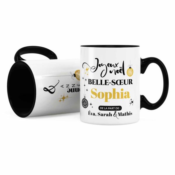 Cadeau belle-soeur | Idée cadeau mug de noël avec prénom