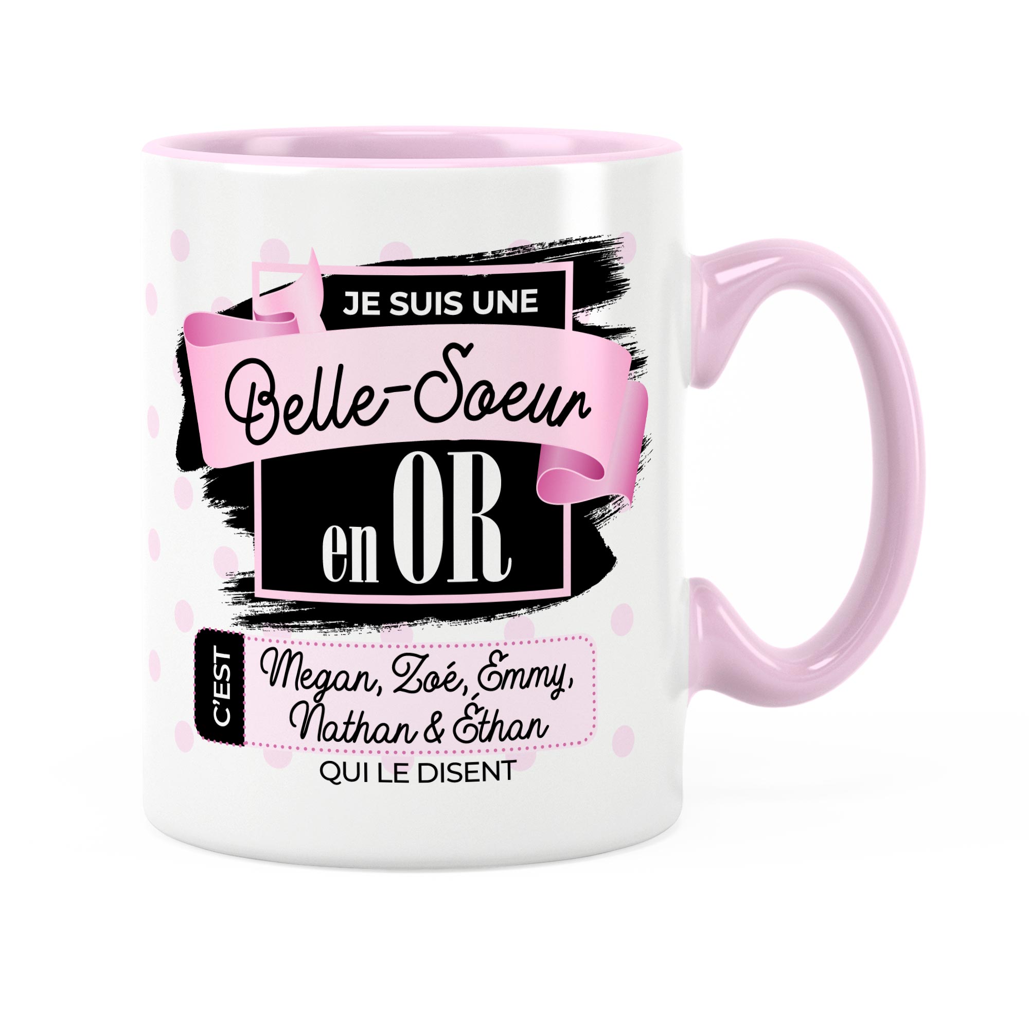 Cadeau noël grande-sœur  Idée cadeau mug de noël avec prénom