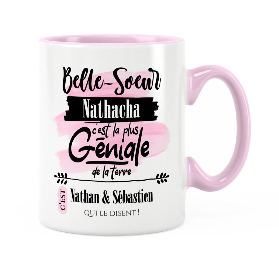 Cadeau bellesoeur Idée cadeau mug prénom bellesoeur géniale