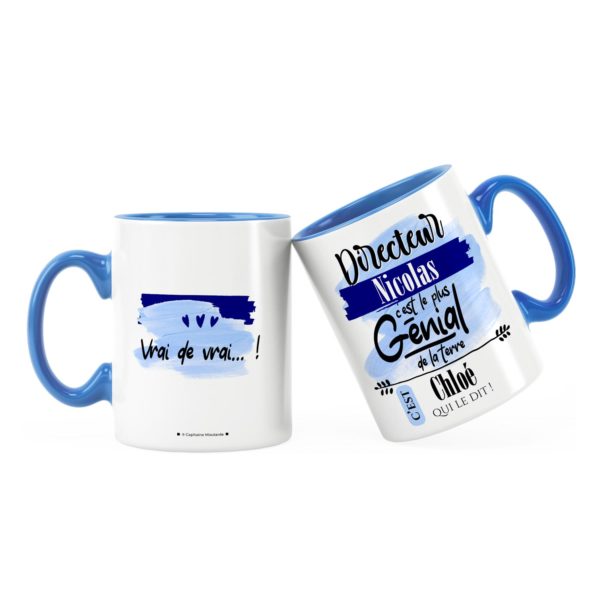 Cadeau directeur | Idée cadeau mug prénom directeur génial