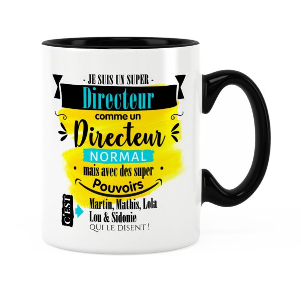 Cadeau directeur | Idée cadeau mug directeur super pouvoir