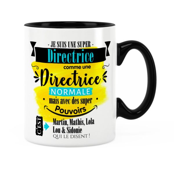 Cadeau directrice | Idée cadeau mug prénom super directrice