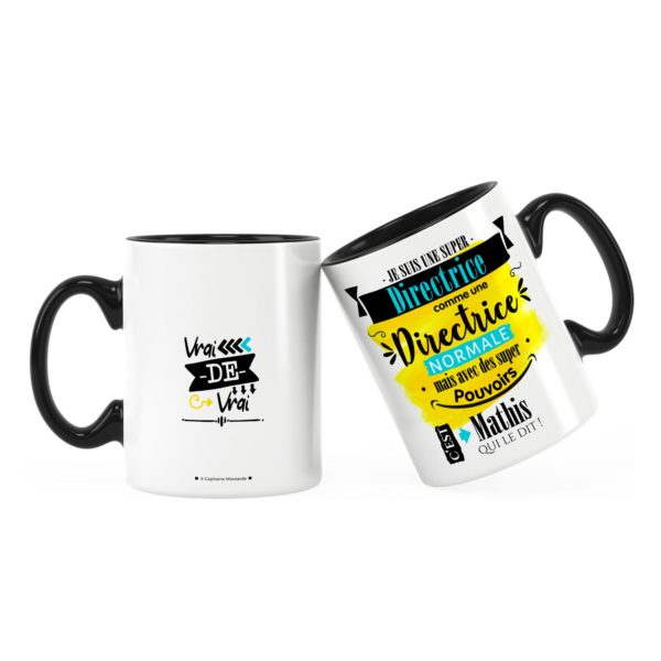 Cadeau directrice | Idée cadeau mug prénom super directrice