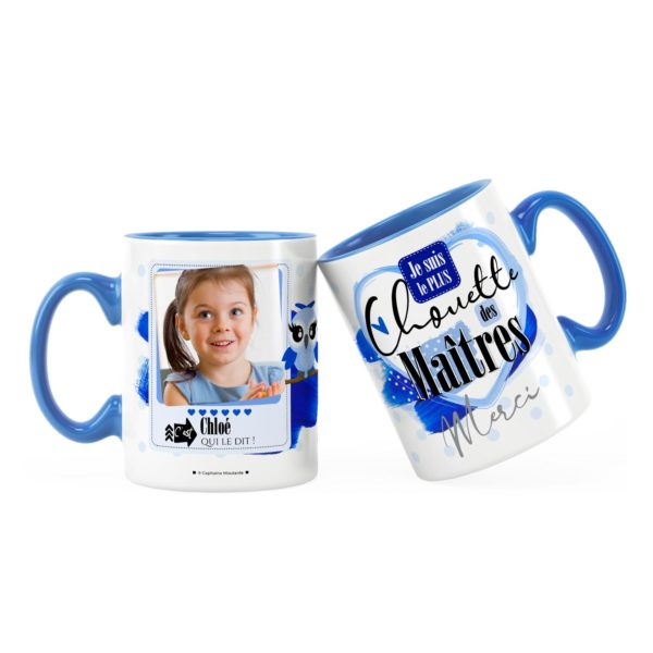 Cadeau maître | Idée cadeau mug prénom chouette maître