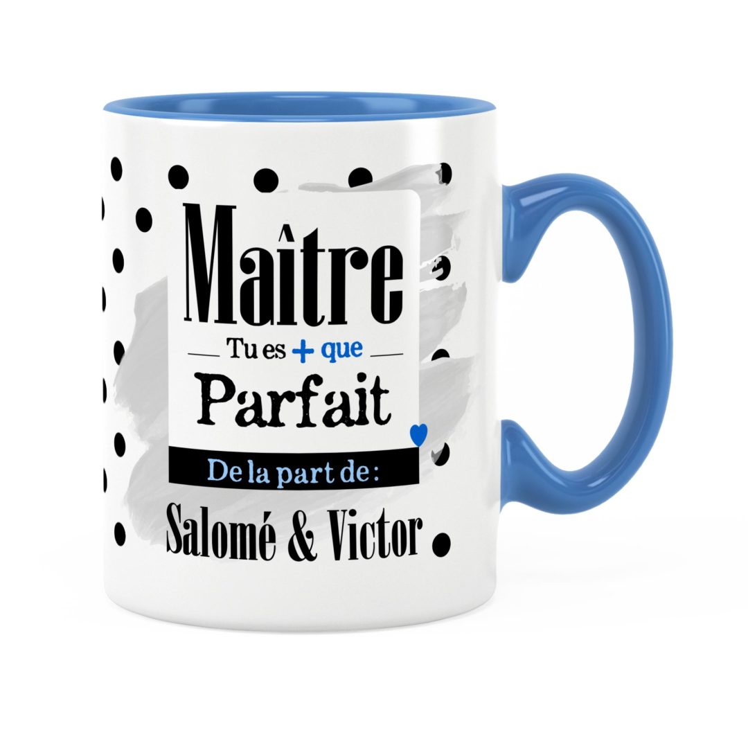 Cadeau maître Idée cadeau de mug prénom maître parfait