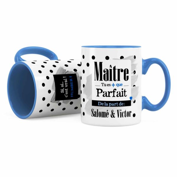 Cadeau maître | Idée cadeau de mug prénom maître parfait