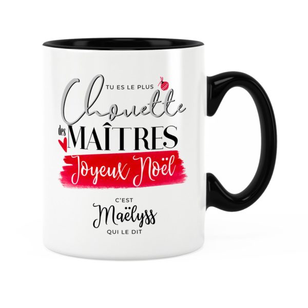 Cadeau noël pour maître | Idée cadeau mug noël avec prénom